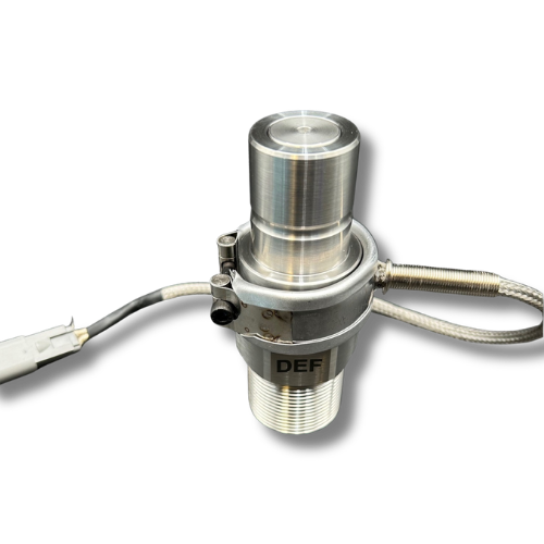FloMAX DEFR-W138-HEAT heated stainless-steel DEF receiver, catalog part 42014-01